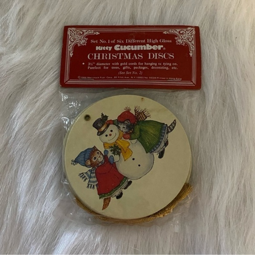 Vintage 1986 Kitty Discs New Christmas